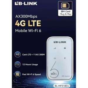 LB-LINK BL-MF518EU AX300Mbps Pocket 4G LTE Mobile Wi-Fi 6 Router